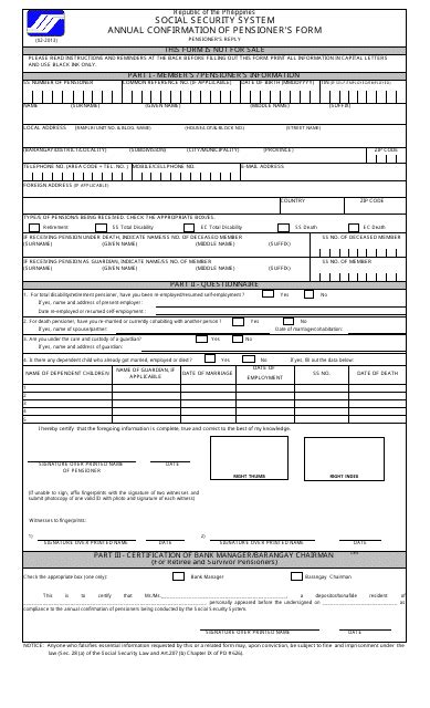 2022 philippine annual confirmation of pensioners form.